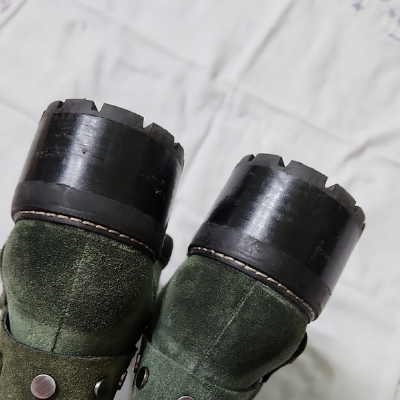 Naturalizer Green Suede Heeled Boots - Picture 9 of 14